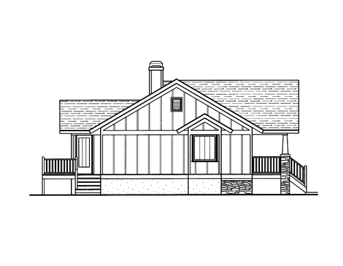 Left Elevation image of ARTISAN House Plan